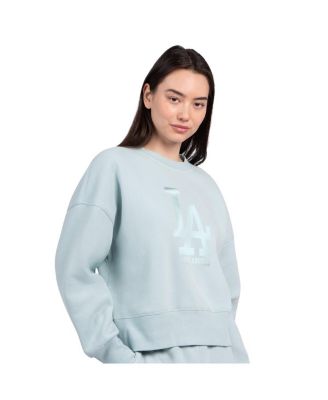 Women's Mint Los Angeles Dodgers Pastels Boxy Fleece Sweatshirt