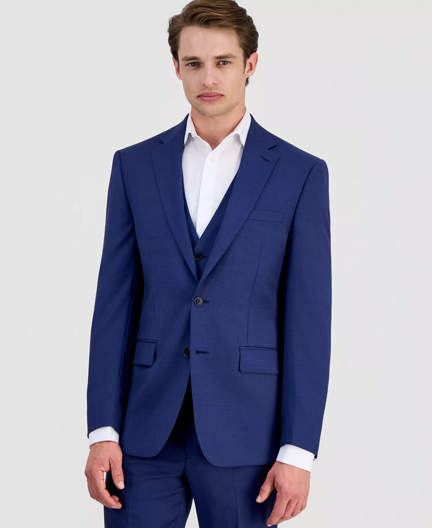 Calvin Klein Men’s Slim-Fit Wool-Blend Stretch Suit Jackets .50