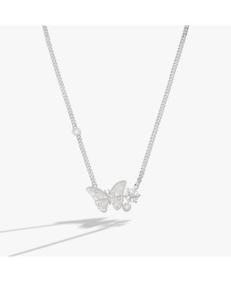 Glass Butterfly Inline Necklace