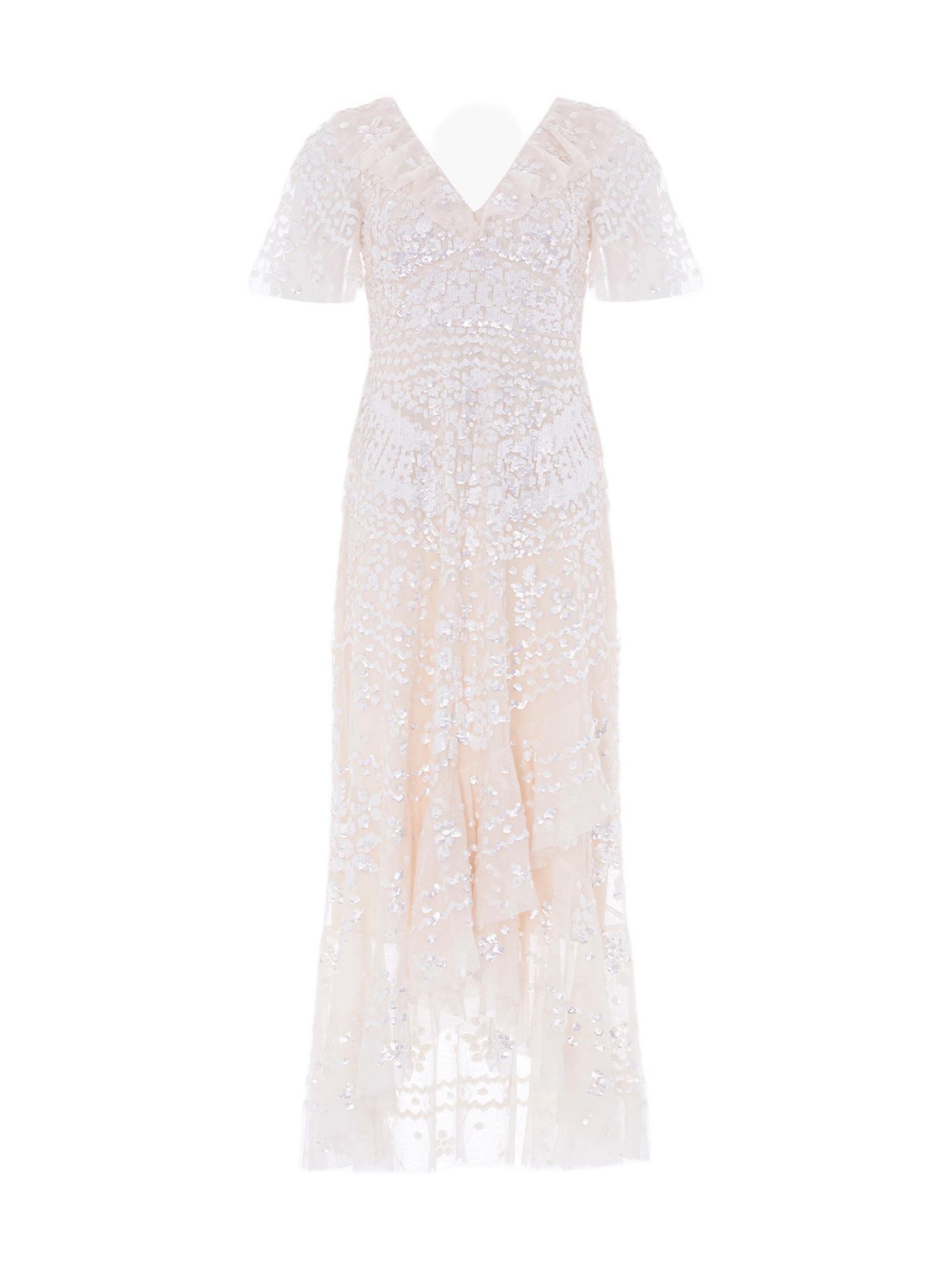 Women's Anais Sequin Frill Ankle Gown