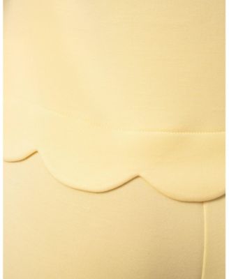 Women's Scallop Trim Top and Capri Pant Set