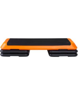 43 Exercise Aerobic Step Platform Adjustable Fitness Stepper with 4 Stackable Risers Aerobics Stepper Workout Stepper