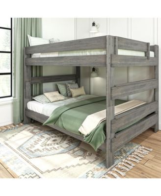 Max and Lily Farmhouse Bunk Bed for Kids Solid Wood