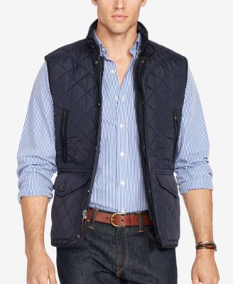 polo quilted vest mens