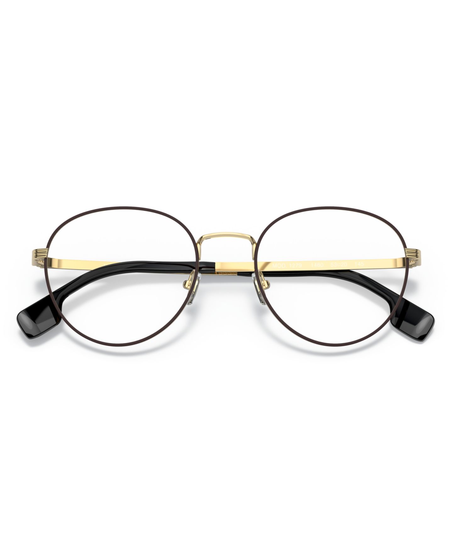 Мужские очки Versace Phantos Eyeglasses, VE1279, цвет: Бордовый / Золотой — фото 3