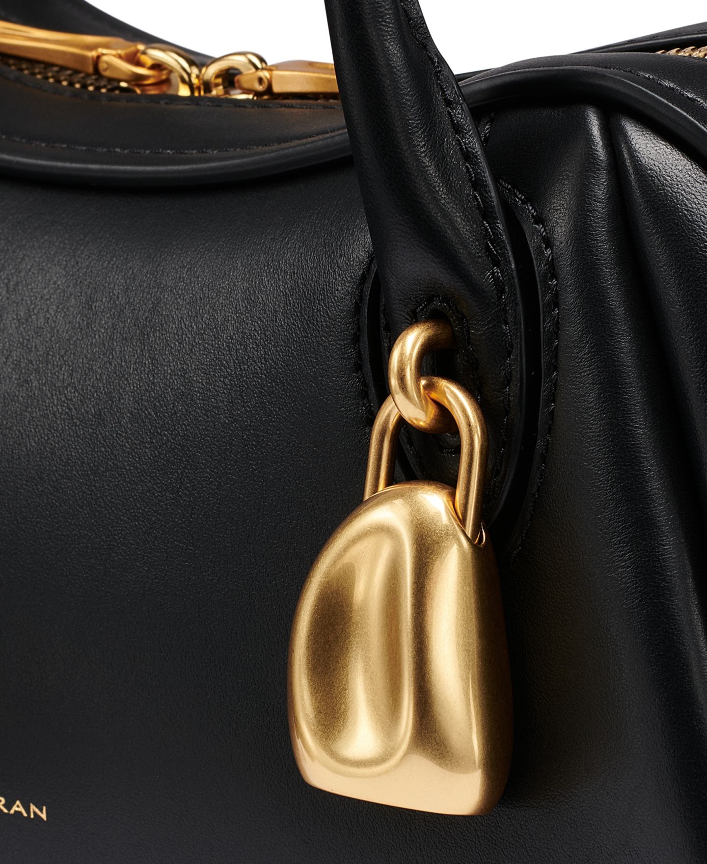 Женская сумка Donna Karan New York Terry Medium Shoulder Handbag, цвет: Чёрный / Золотой — фото 7