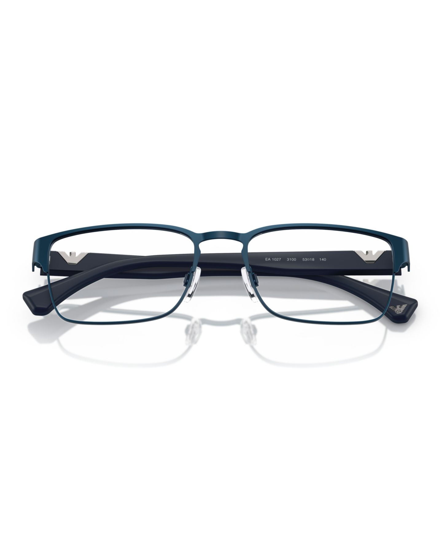 Мужские очки Emporio Armani Square Eyeglasses, EA1027, цвет: Матовый синий — фото 2