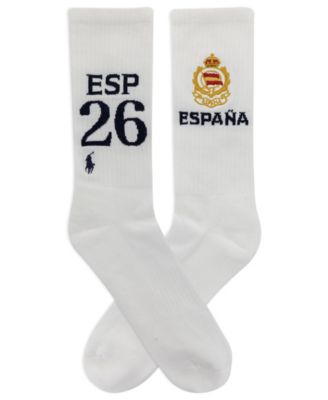 Men's Embroidered Country Espana Crew Socks