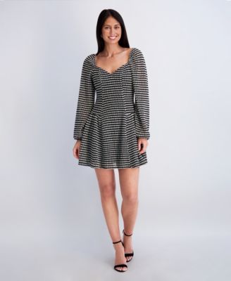 Women's Novelty Print Sweetheart Neck Dress