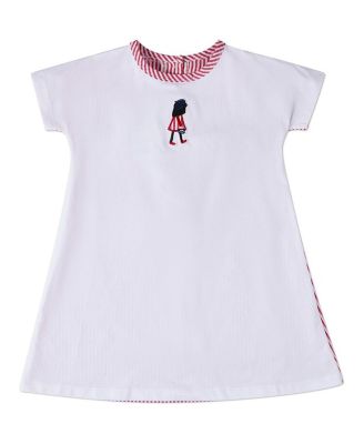 Little Girls Striped Solid The Favorite Purse Cotton-Rich A-Line Dress