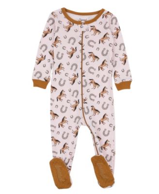 Baby Girls Matching Family One-Piece Cotton Sleep 'n Play Footed Pajamas - Animals and Wildlife Prints