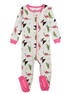 Baby Girls Matching Family One-Piece Cotton Sleep 'n Play Footed Pajamas - Animals and Wildlife Prints