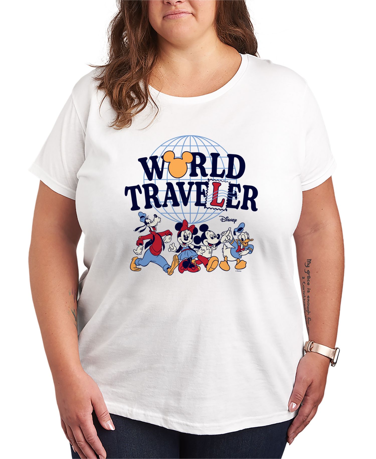 Plus Size Disney World Traveler Short-Sleeve Graphic T-Shirt