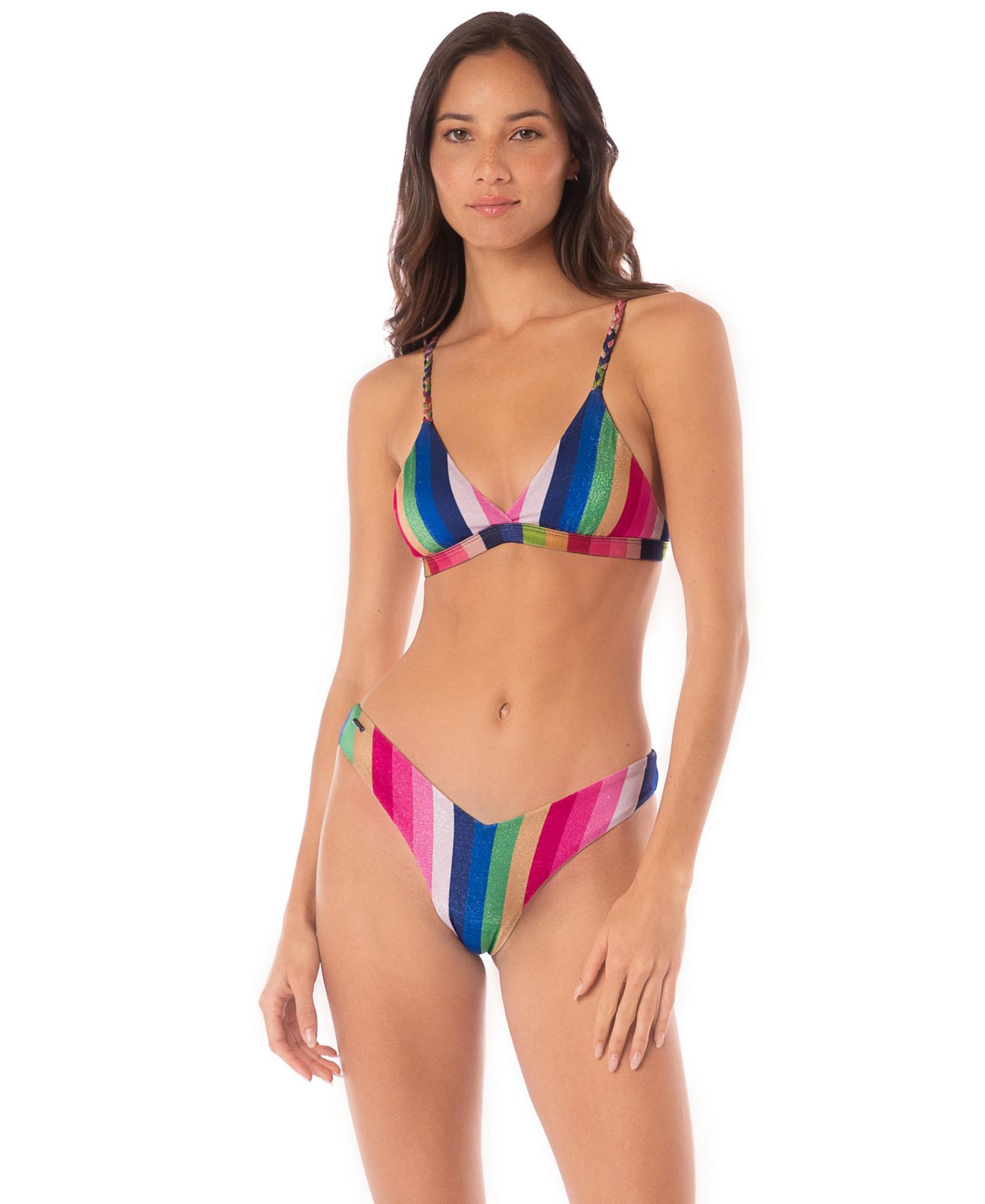 Women's Candy Stripes Rasha Bikini Top