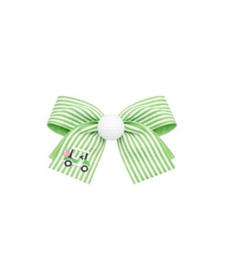 Bits and Bows LittleBig Girls Golf Ball Seersucker Hair Bow - Green 18$