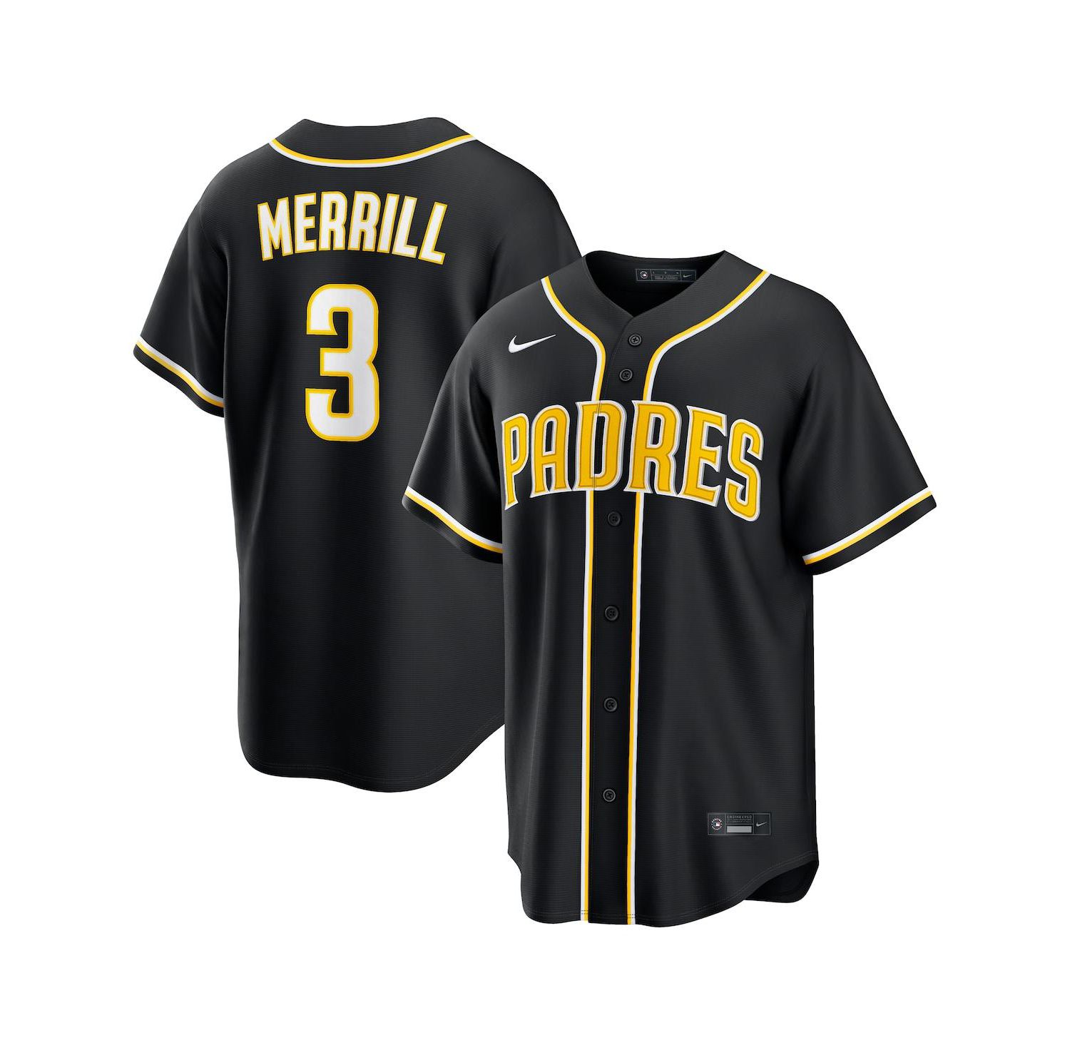 Men's Jackson Merrill Black San Diego Padres 2026 Replica Fashion Jersey
