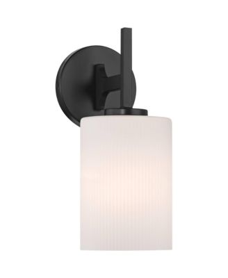 Nanni 12" High Modern Wall Sconce Light Lamp Fixture Mount Bathroom Hardwired Milk Glass Shade