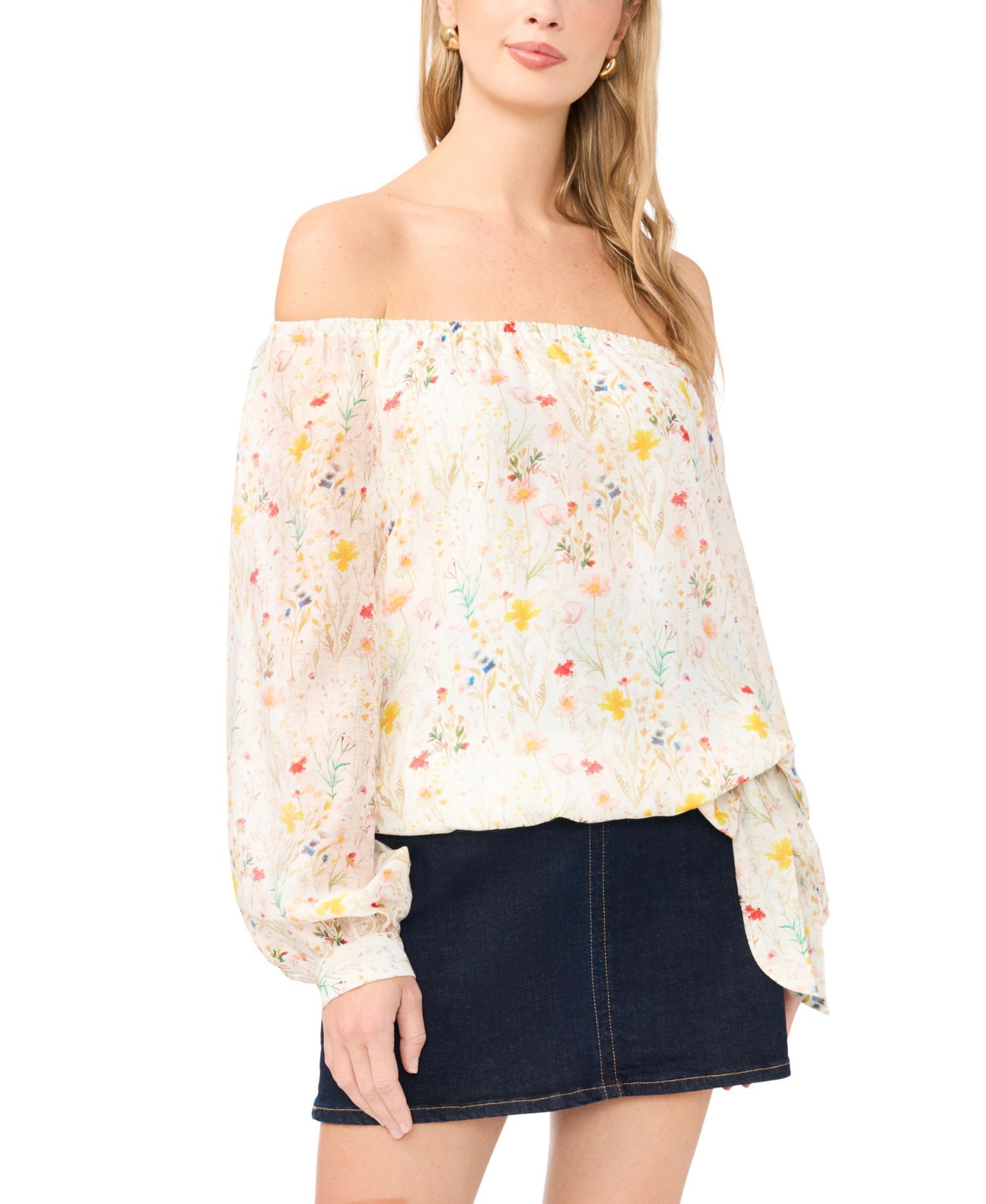 Women's Off-The-Shoulder Long-Sleeve Blouse