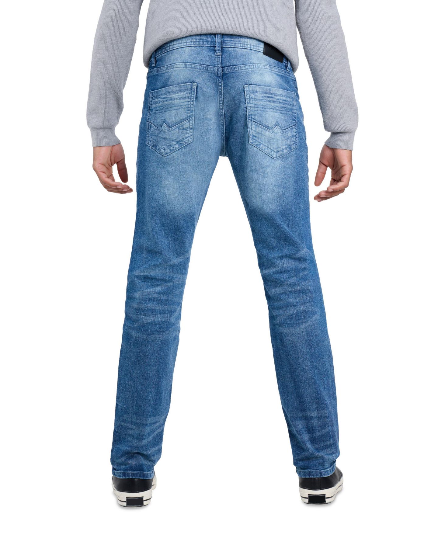 Мужские джинсы Raw X Rip And Repair Neon Trims Slim Fit Stretch, цвет: Средний синий — фото 2