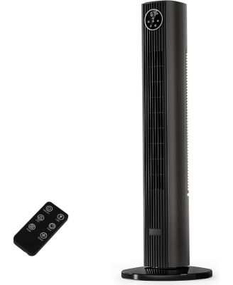36" Tower Fan, 85degree(s) Oscillating, Quiet, 3 Speeds, 4 Modes, Remote