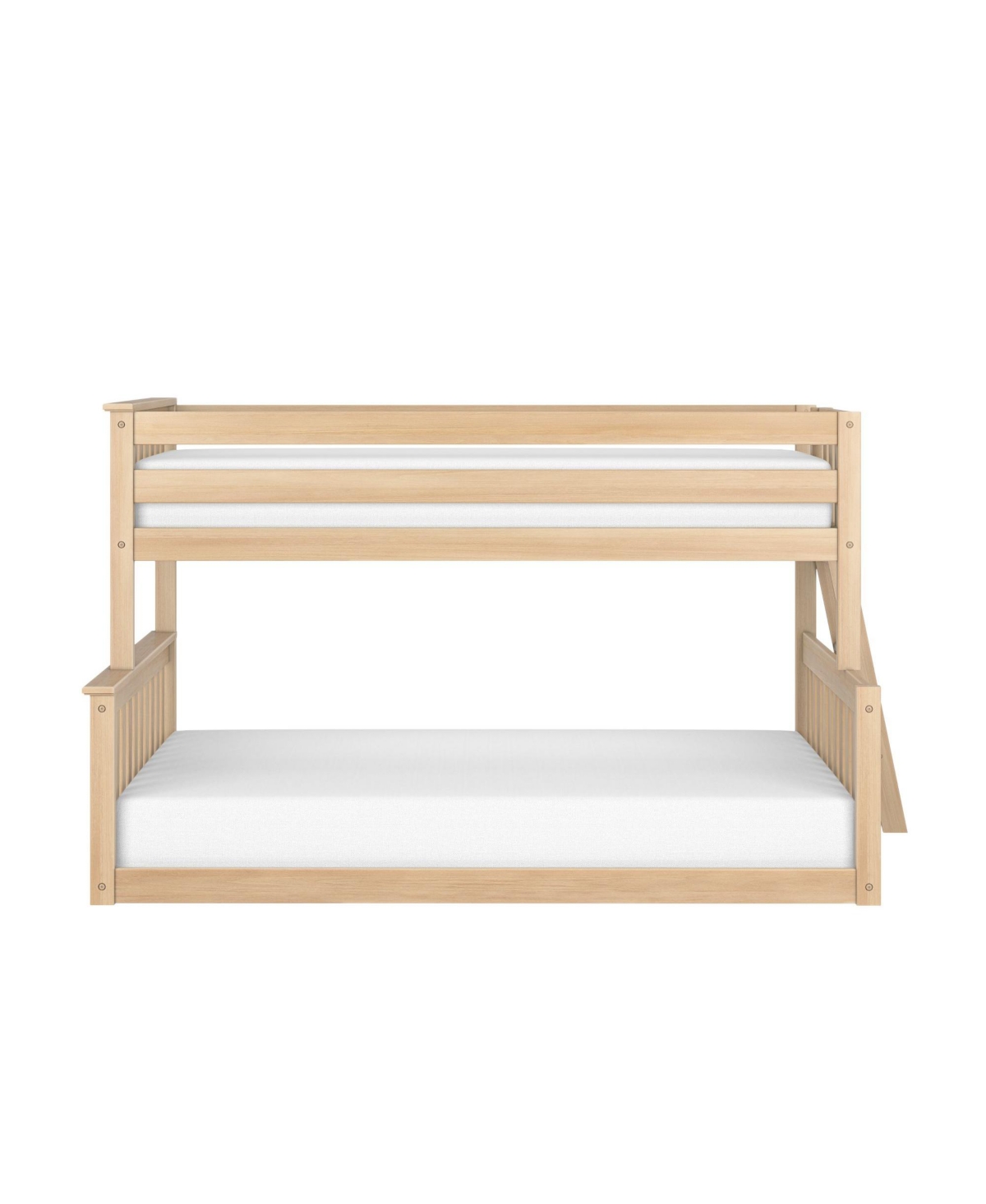 Max and Lily Twin over Full Low Bunk Bed with Ladder on End For Kids