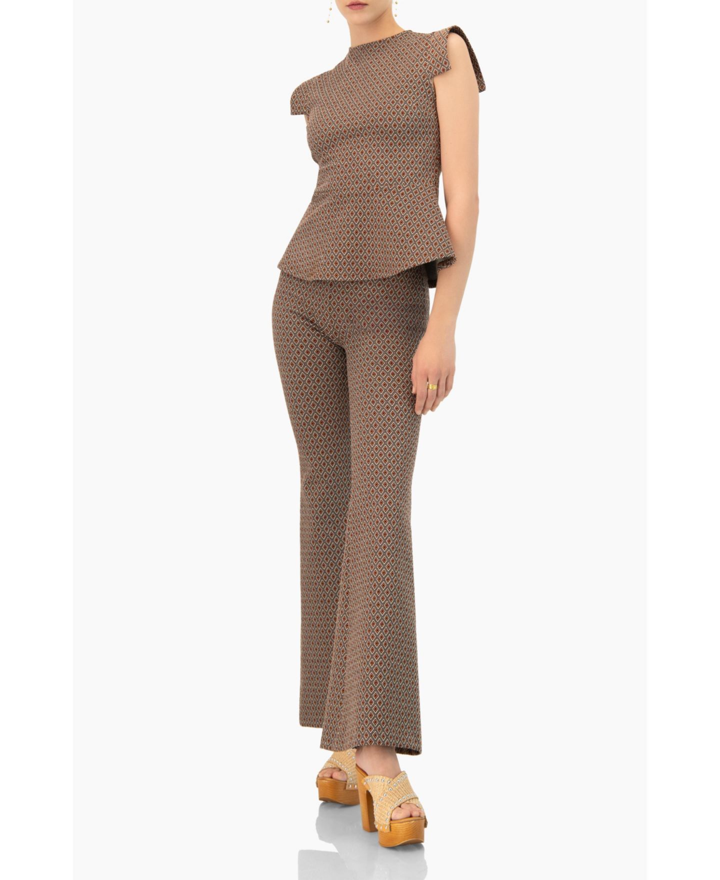 Женская блузка Ivonne Geometric Peplum — фото 4