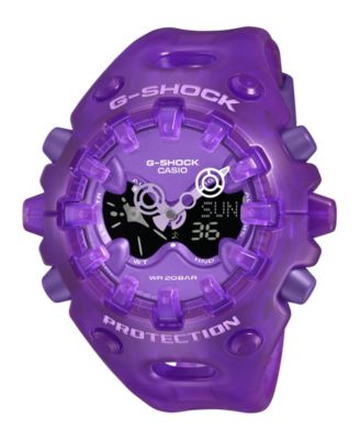 Men's Japanese Quartz Analog Digital Purple Resin Watch 58.2mm