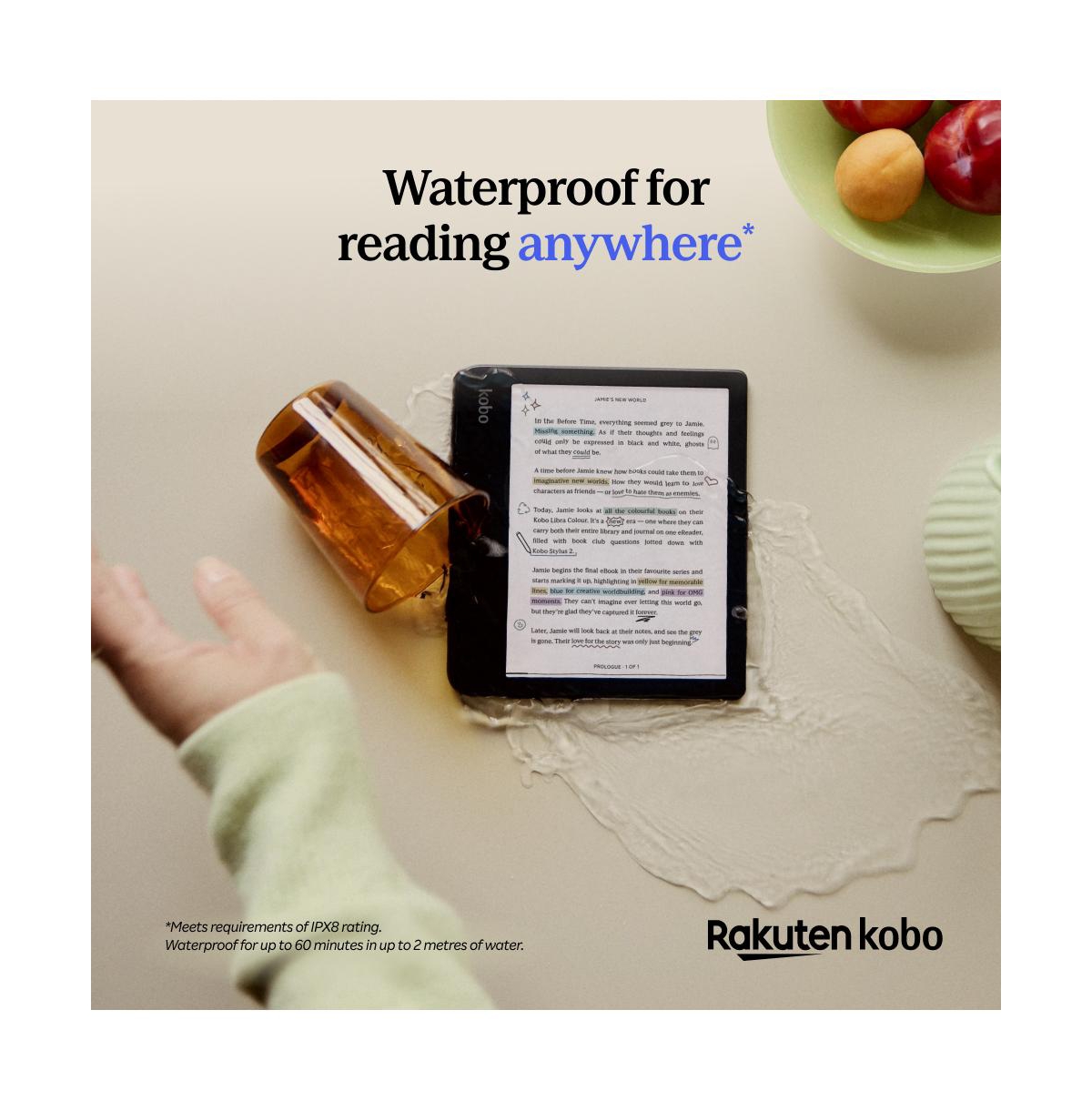 Kobo Libra 32GB Colour eReader with Garden Basic SleepCover Case Bundle