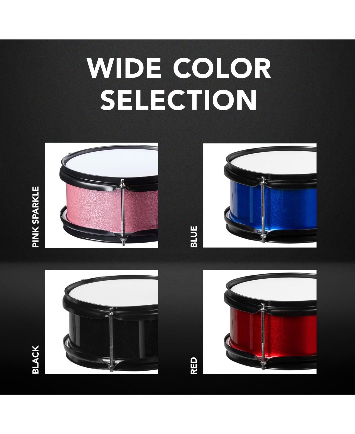 Детские игрушки Best Choice Products Beginner 3-Piece Drum Set, Ages 3+, цвет: Синий / Чёрный — фото 7