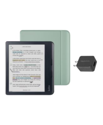 Libra Colour 32GB eReader with Garden Basic SleepCover Case and AC Bundle