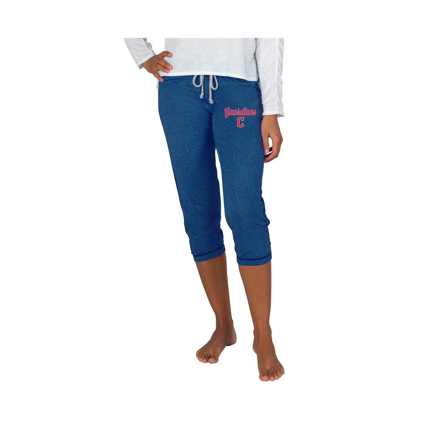 Women's Navy Cleveland Guardians Quest Knit Capri Pants