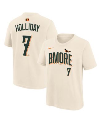 Big Boys and Girls Jackson Holliday Cream Baltimore Orioles 2026 City Connect Name & Number T-Shirt