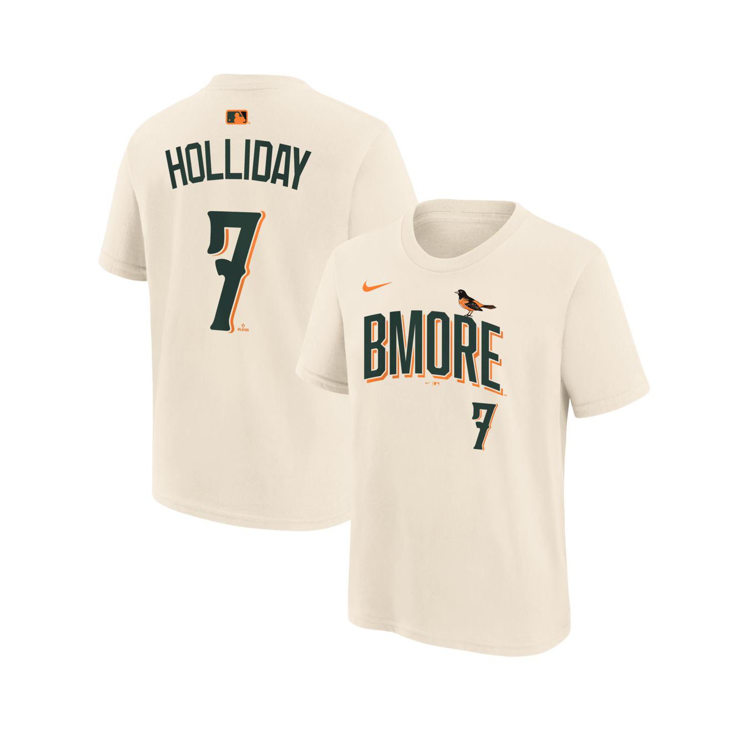 Big Boys and Girls Jackson Holliday Cream Baltimore Orioles 2026 City Connect Name & Number T-Shirt
