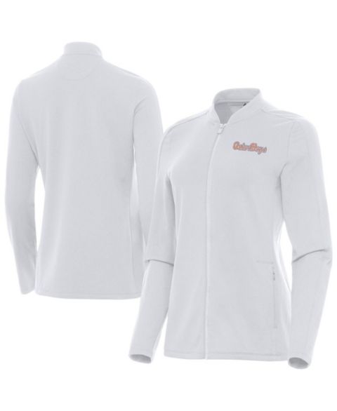 Женские куртки Antigua White Florida Gators GatorBoys Continual Full-Zip Jacket