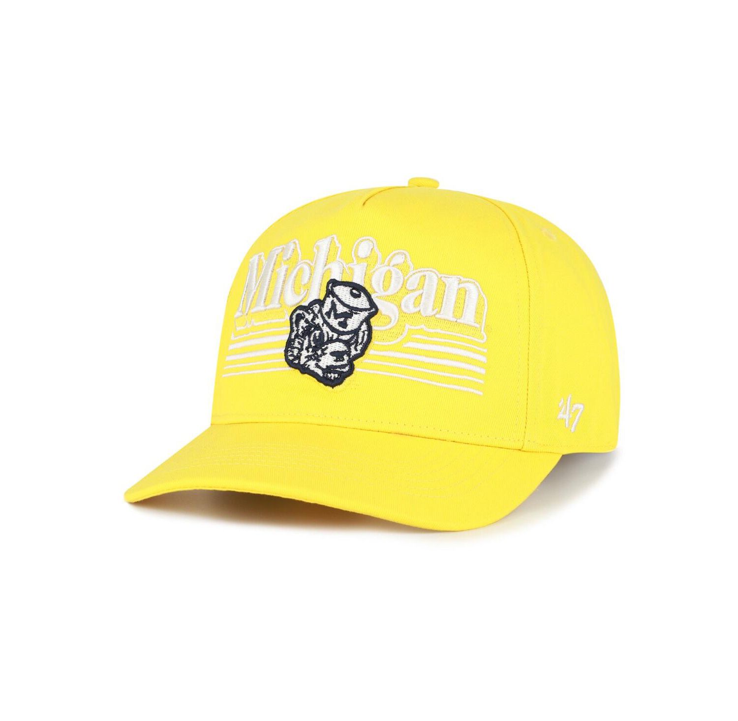 Men's Maize Michigan Wolverines Script Fade Hitch Adjustable Hat