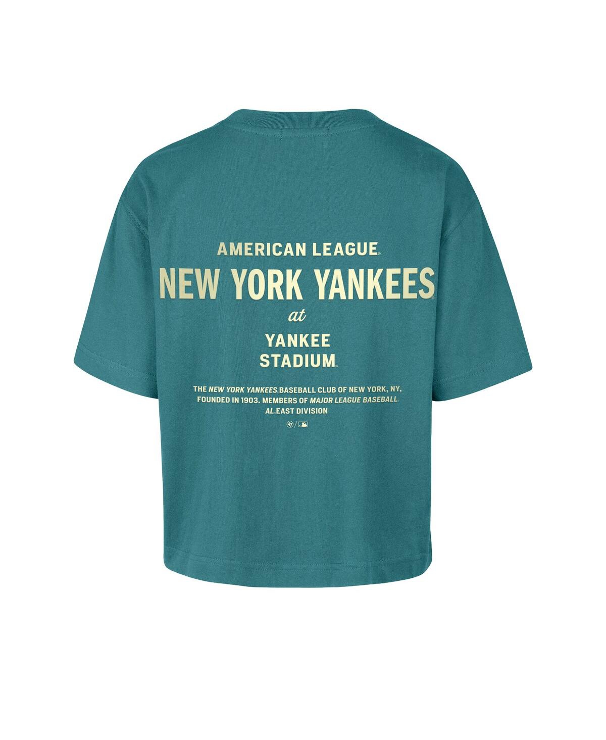'47 Brand Women's Teal New York Yankees Contemporary Basics Leon City T-Shirt