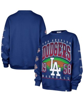 Women's Royal Los Angeles Dodgers Trendy Team Go Big Oversized Sweatshirt