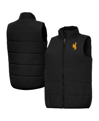 Women's Black Wyoming Cowboys Experience Full-Zip Puffer Vest