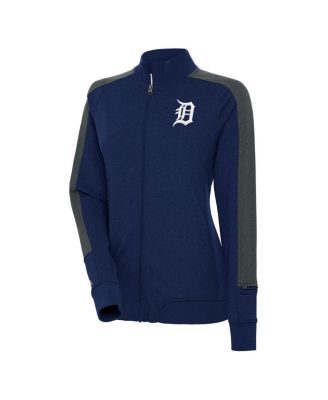 Women's Navy Detroit Tigers Strike Full-Zip Track Jacket