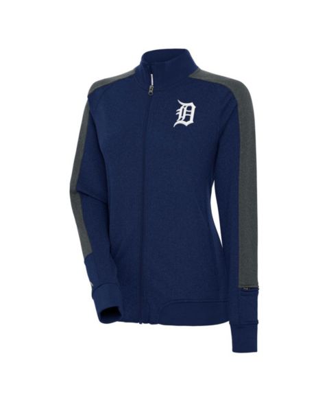 Женские куртки Antigua Women's Navy Detroit Tigers Strike Full-Zip Track Jacket