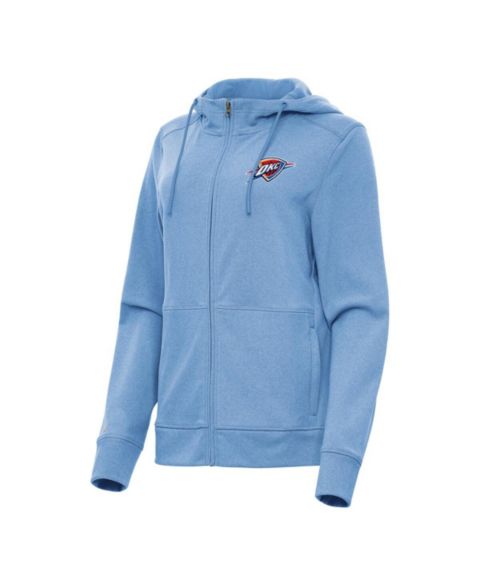 Женские худи Antigua Women's Heather Powder Blue Oklahoma City Thunder Seeker Full-Zip Jacket