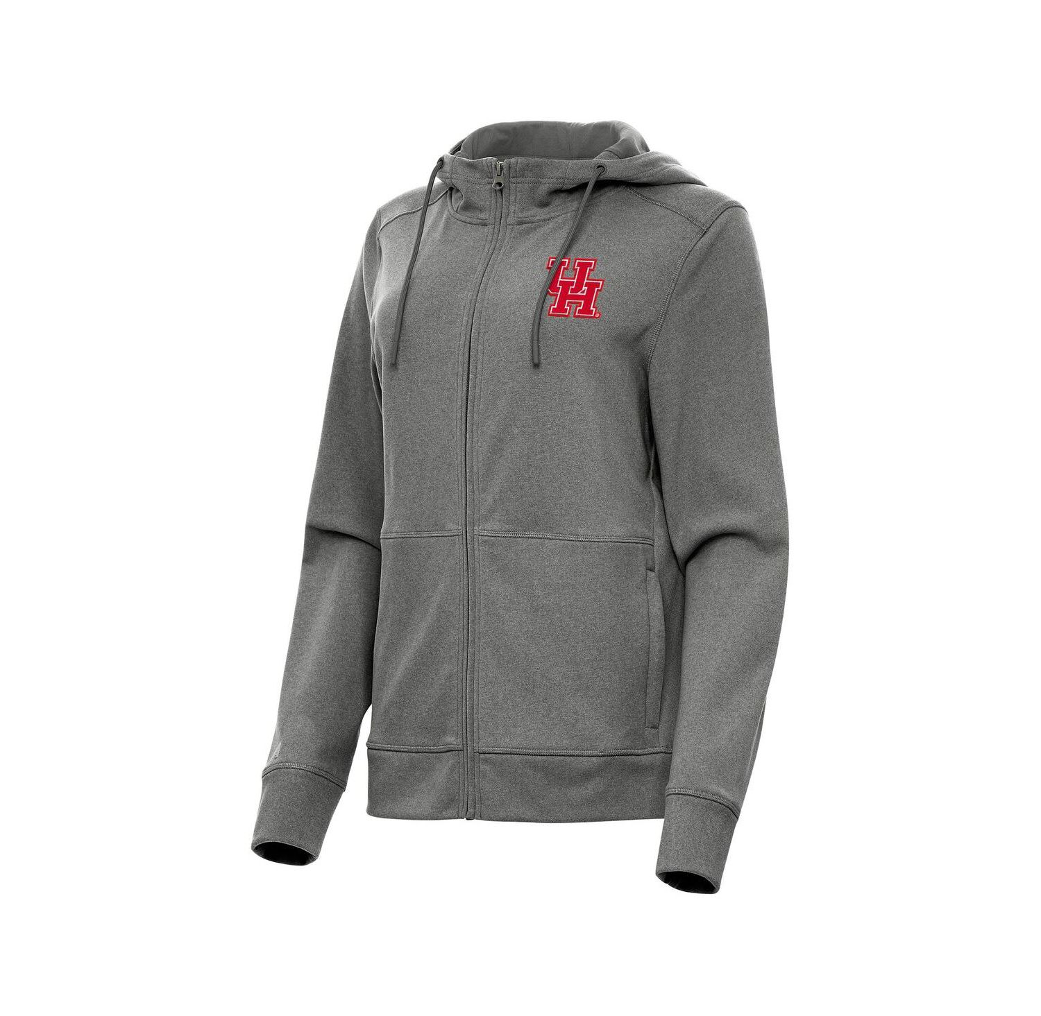 Women's Heather Black Houston Cougars Seeker Full-Zip Hoodie