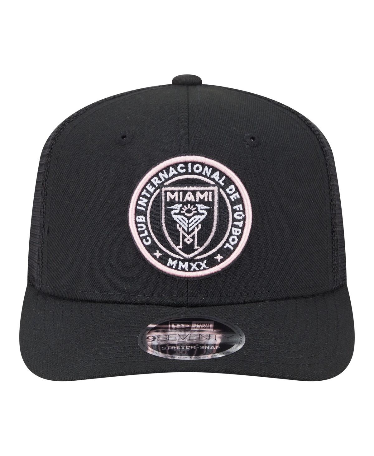 New Era Men's Black Inter Miami Cf Jersey Hook 9SEVENTY Adjustable Hat
