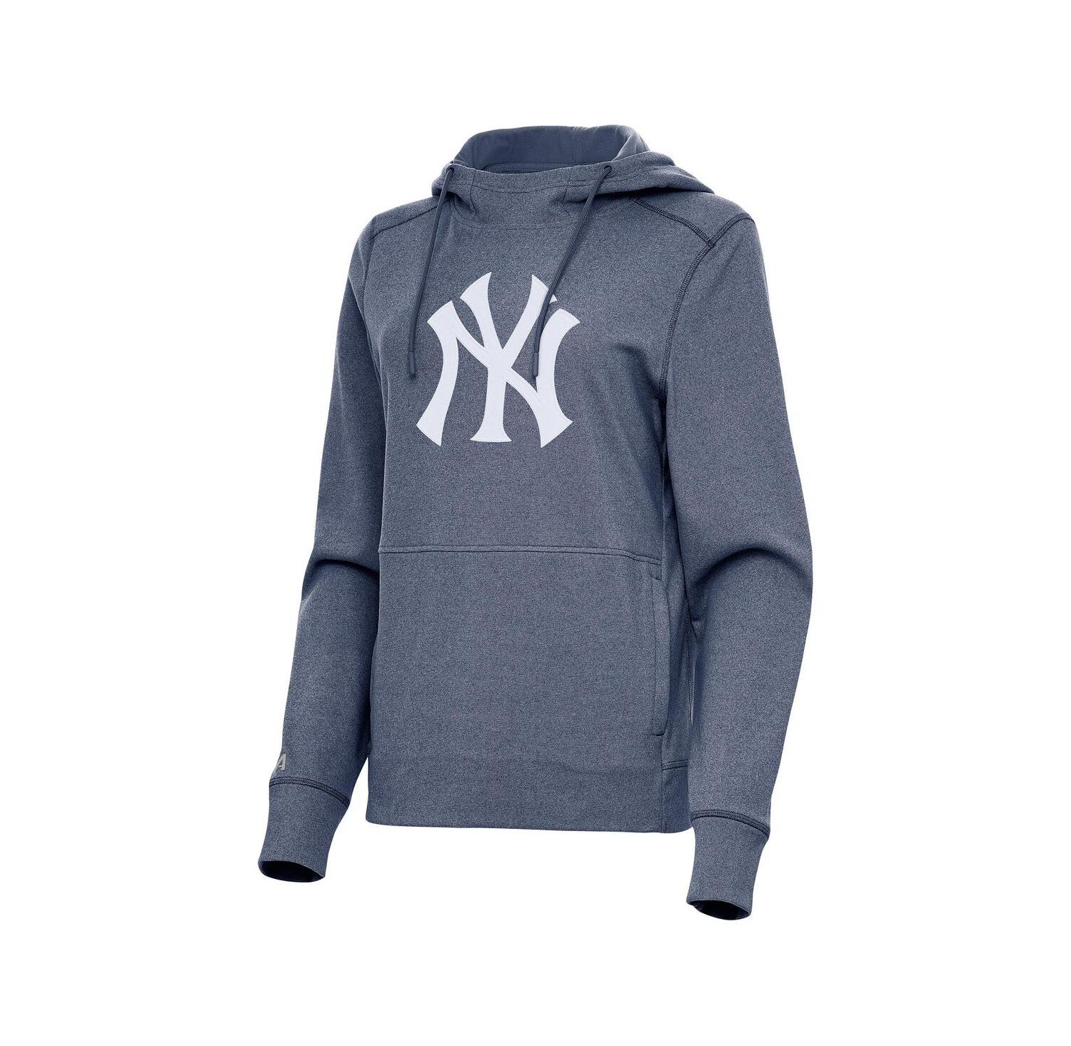 Women's Heather Navy New York Yankees Justice Pullover Hoodie
