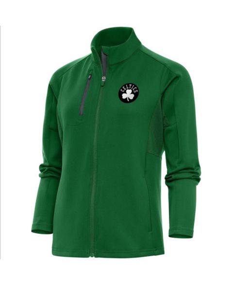 Женские куртки Antigua Kelly Green Boston Celtics Brushed Metallic Generation Full-Zip Jacket