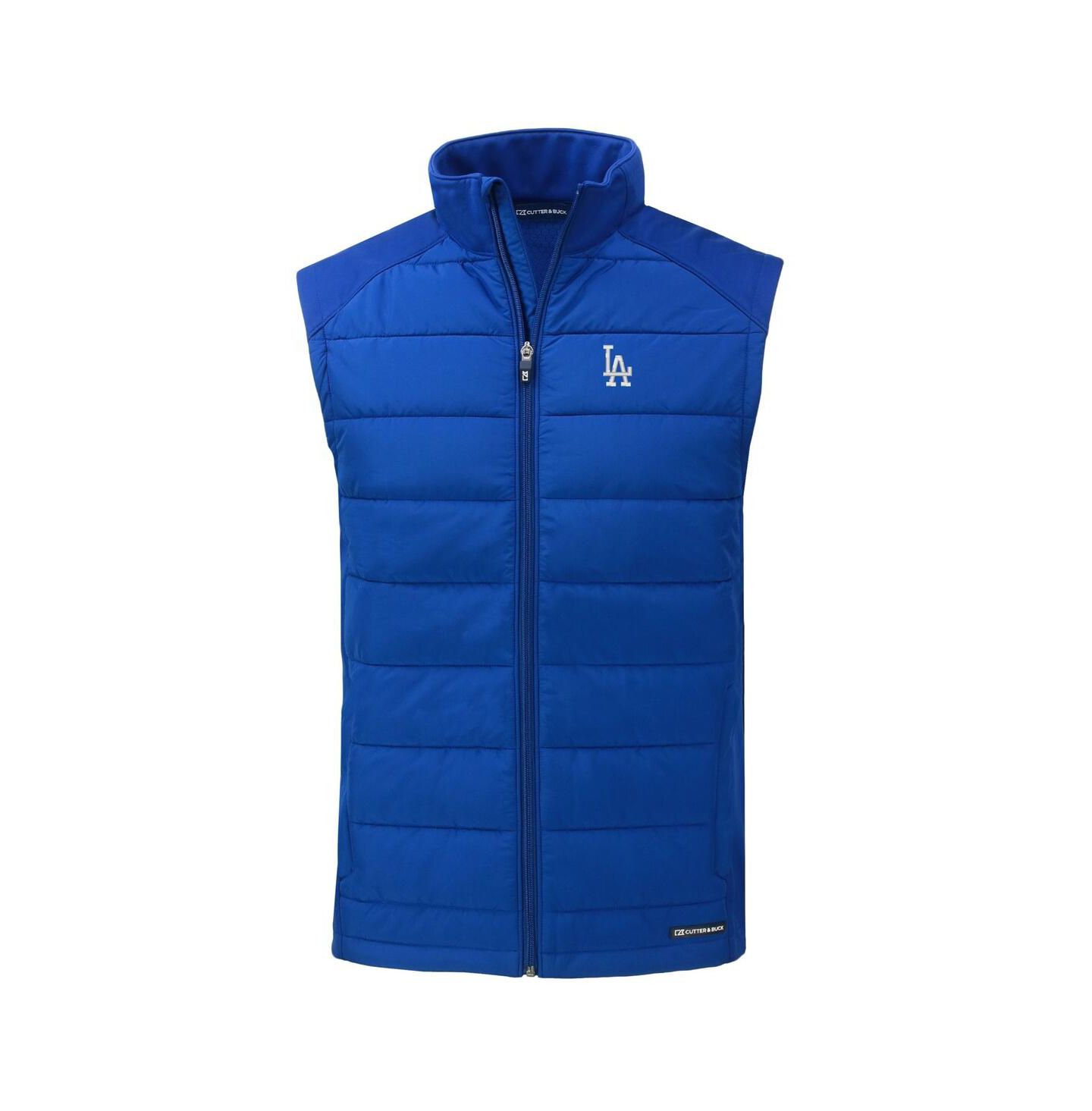 Мужской жилет Cutter & Buck Royal Los Angeles Dodgers Evoke Hybrid Eco Softshell Full-Zip Vest — фото 3
