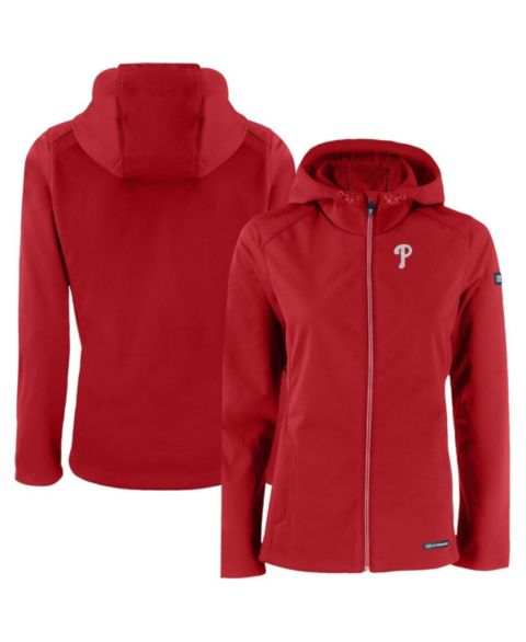 Женские куртки Cutter & Buck Women's Red Philadelphia Phillies Evoke Eco Softshell Full-Zip Jacket