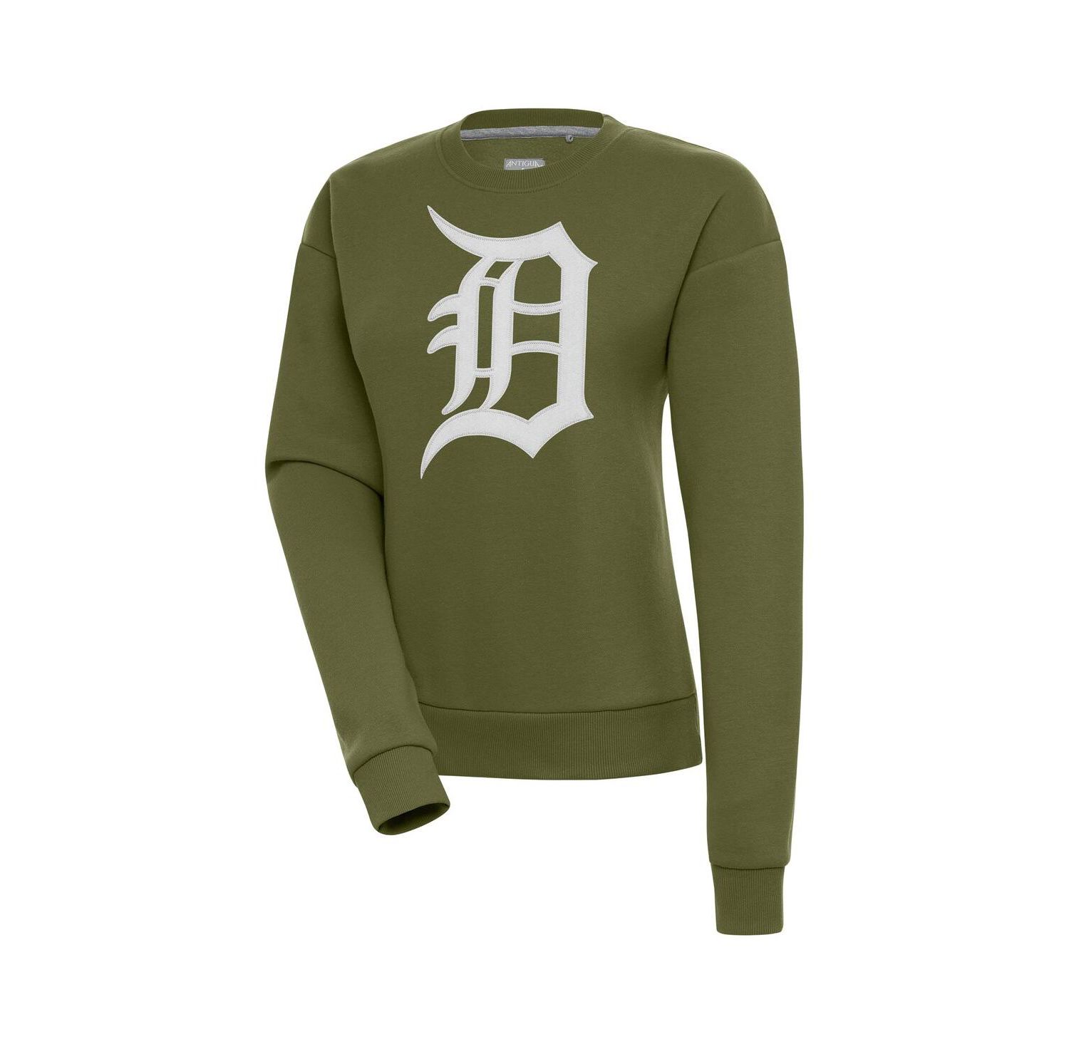 Women's Olive Detroit Tigers Victory Pullover Sweatshirt
