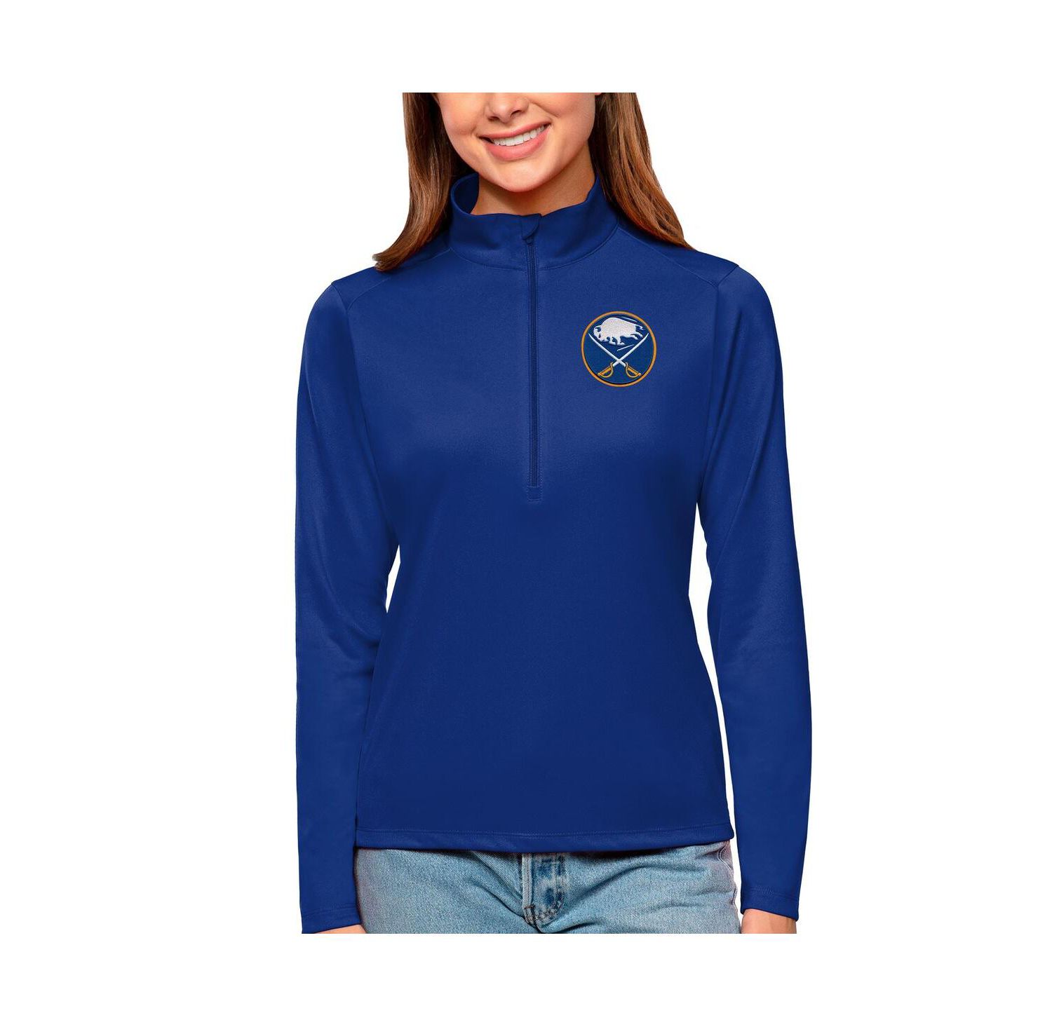 Women's Royal Buffalo Sabres Tribute Quarter-Zip Pullover Top