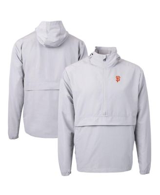 Men's Gray San Francisco Giants Charter Eco Half-Zip Anorak Jacket